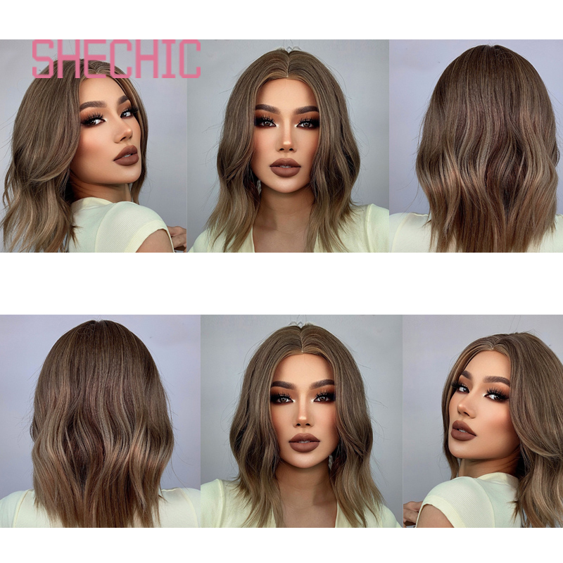 Female Hair wigs women girls synthetic hair for lady shoulder lenghth curly wave hair wigs 14inch 200g other short wigs