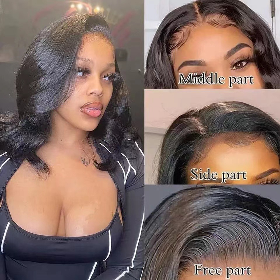 Famale lady hair front lace curly african Synthetic  lace Wigs Miranda loose wave lace part wig Shoulder Length Curly Wigs women black  wigs 10/14 inch like human wigs