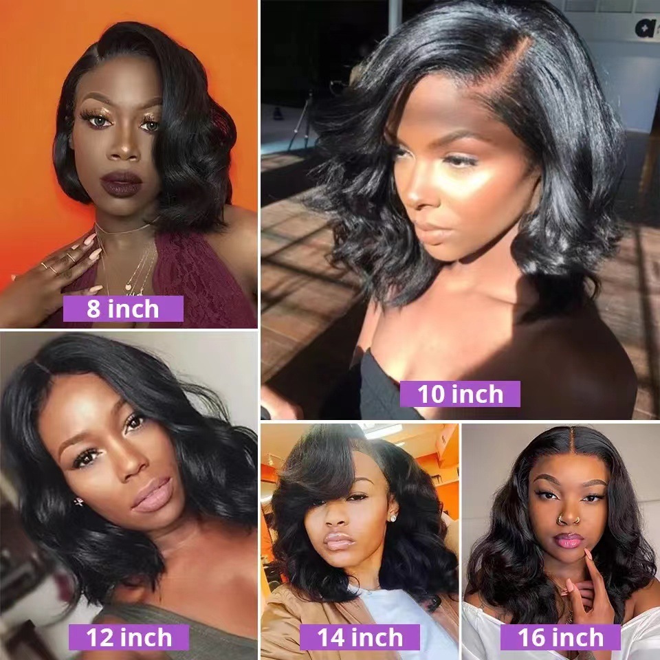 Famale lady hair front lace curly african Synthetic  lace Wigs Miranda loose wave lace part wig Shoulder Length Curly Wigs women black  wigs 10/14 inch like human wigs