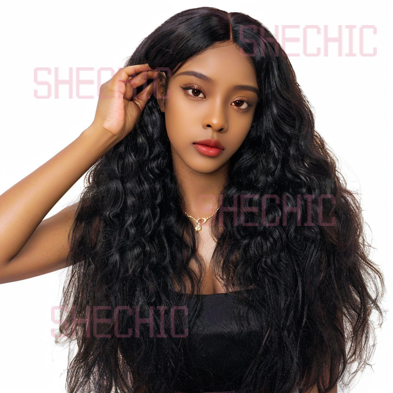 Human Hair Bundles With Chinese   and Softer Body Wave Human Hair Natural Color Bouncy Curly Long Curly for Girl and Women Gift Other wigs