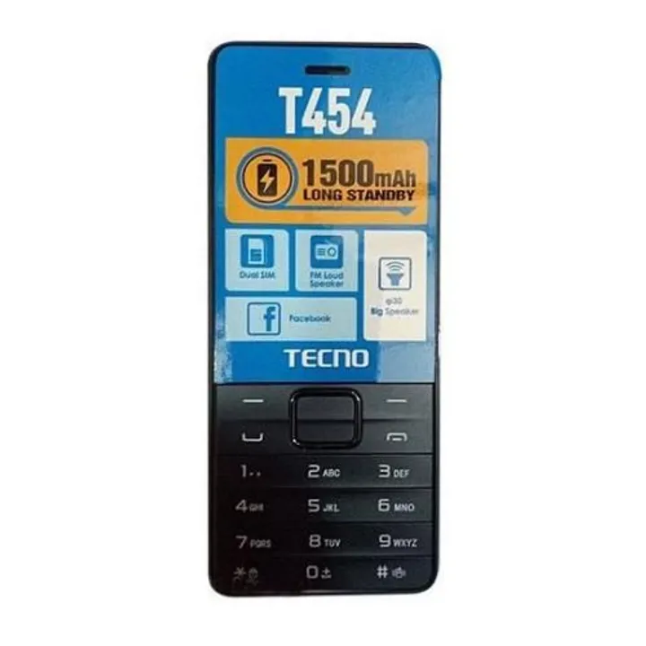 Tecno T454 Dual Sim,2.8" Big Screen,With Camera Flash Light, 1500mah Featured Phones Norma