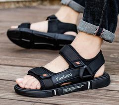 Men's sandals casual fashion sports shoes Black 42