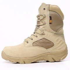 Fashion Online Delta Combat Boots High Top Tactical Boots Outdoor Hiking Shoes Desert Boots Military Boots Khaki 44