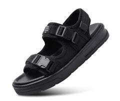 Summer sandals men's sports and leisure large size beach shoes Black 44