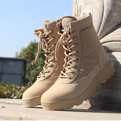 Fashion Online Hot Sale Men's Boots Outdoor Hiking Shoes Travel Tall Boots Shoes Men's Sneakers Military Boots khaki 42