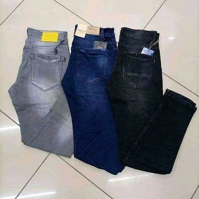 Fashionable Comfortable Slim Fit Men's Jeans - Versatile 3-Pack for Everyday Style and Comfort