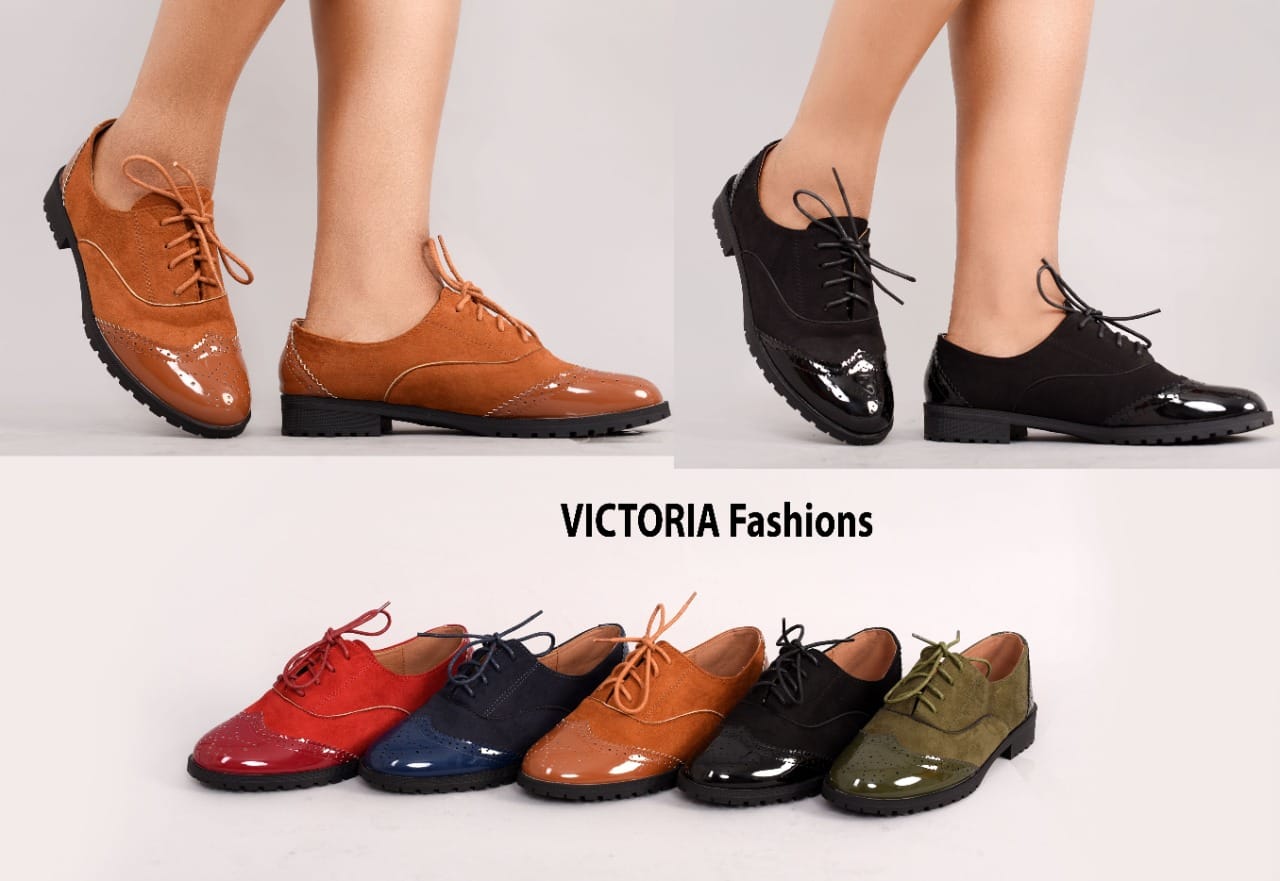 Fashion Ladies Brogues Women Flat Casual Shoes Red