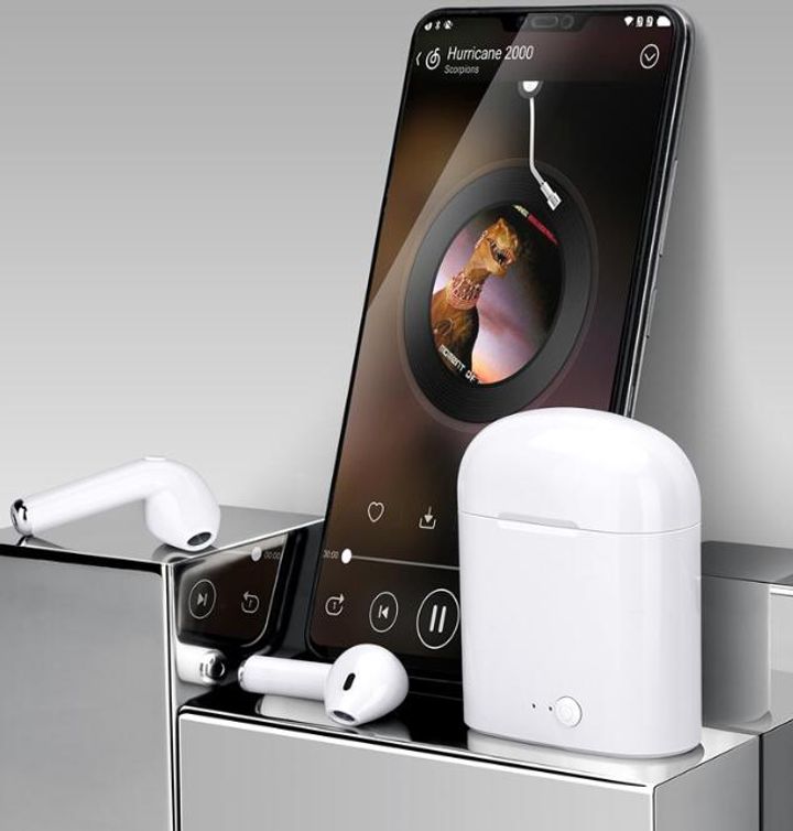 i7S TWS Bluetooth Earphones Long lasting Wireless Earbuds iPhone Samsung Android with Charging Box