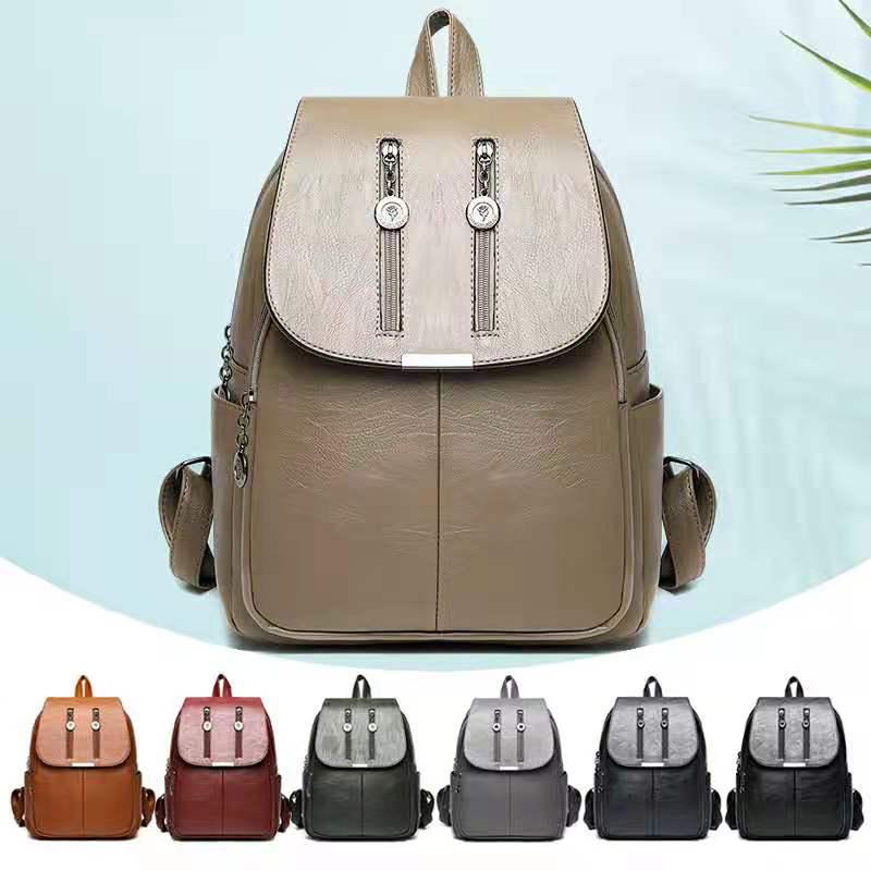 Fashion Shoulder Bag Rucksack PU Leather Women Ladies Backpack Travel bag Mini Backpack black one size