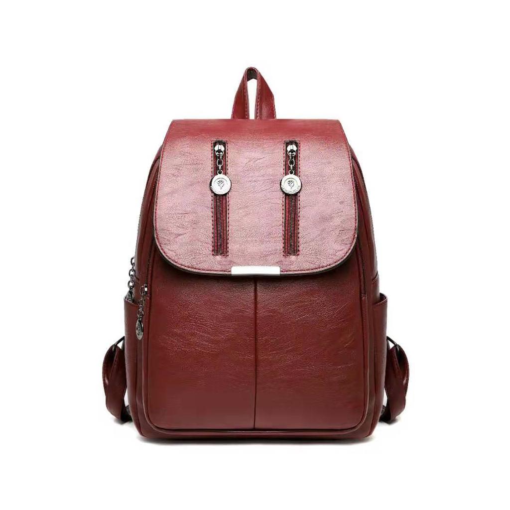 Fashion Shoulder Bag Rucksack PU Leather Women Ladies Backpack Travel bag Mini Backpack black one size