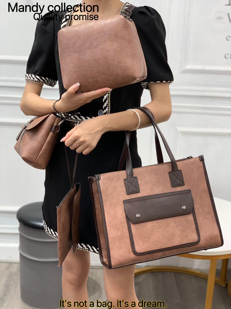 High Quality Classic Vintage Women Fashion 4 in 1 Mandy Collections Ladies PU Leather Women Set Handbags (It is not a bag it is a dream)