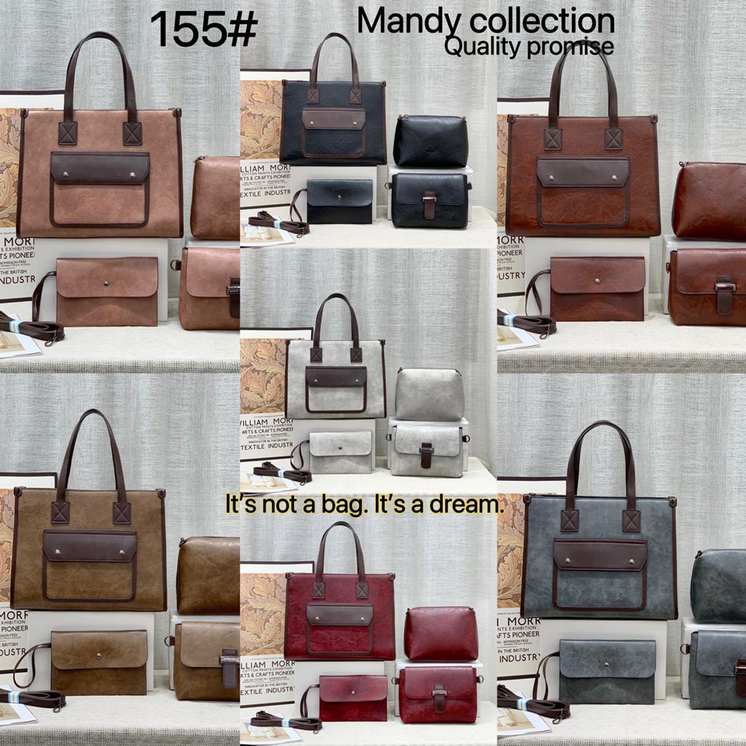 High Quality Classic Vintage Women Fashion 4 in 1 Mandy Collections Ladies PU Leather Women Set Handbags (It is not a bag it is a dream)