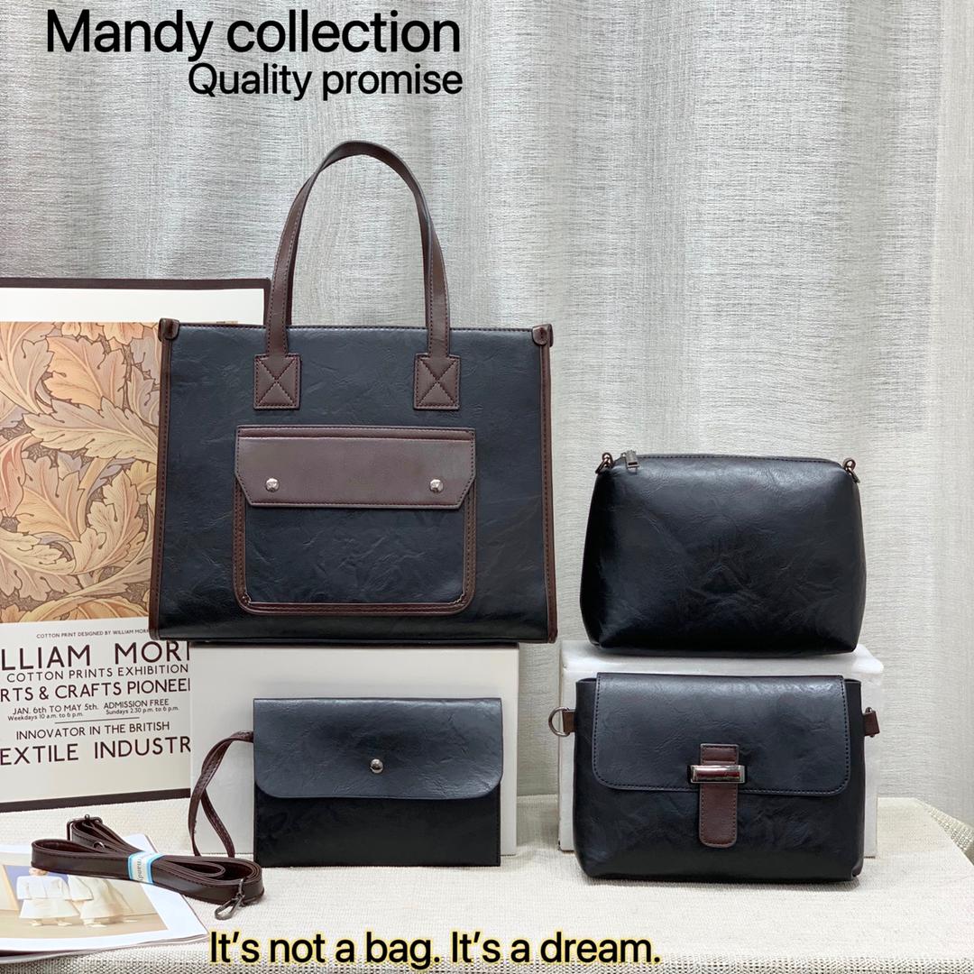High Quality Classic Vintage Women Fashion 4 in 1 Mandy Collections Ladies PU Leather Women Set Handbags (It is not a bag it is a dream)
