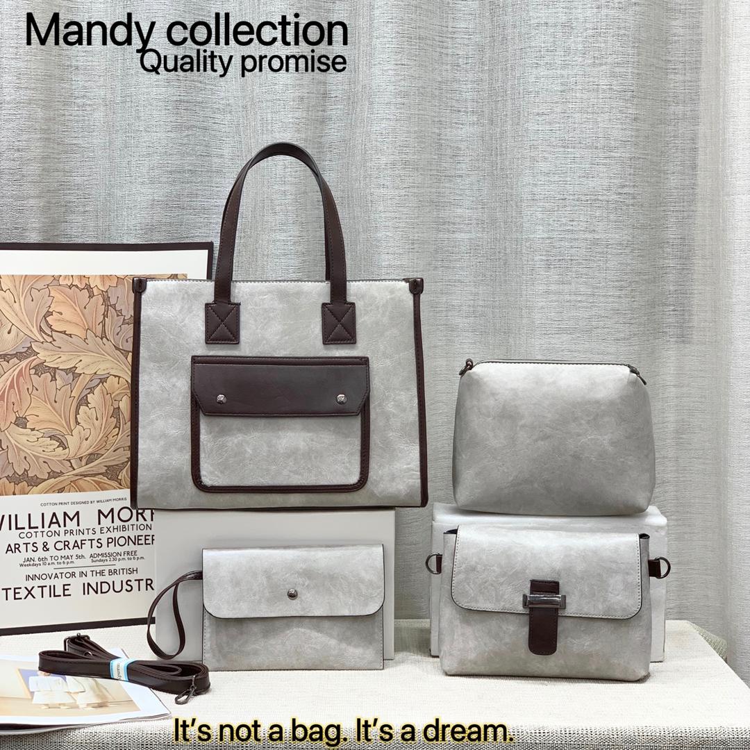 High Quality Classic Vintage Women Fashion 4 in 1 Mandy Collections Ladies PU Leather Women Set Handbags (It is not a bag it is a dream)