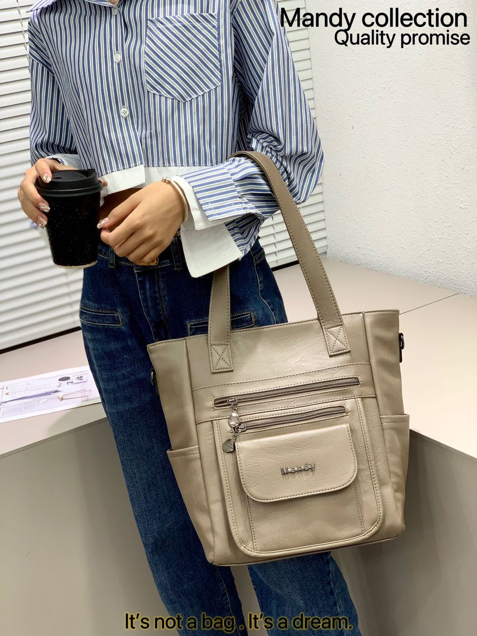 High Quality Classic Vintage Women Fashion Mandy Collections Ladies PU Leather Women Set Handbags (It is not a bag it is a dream)