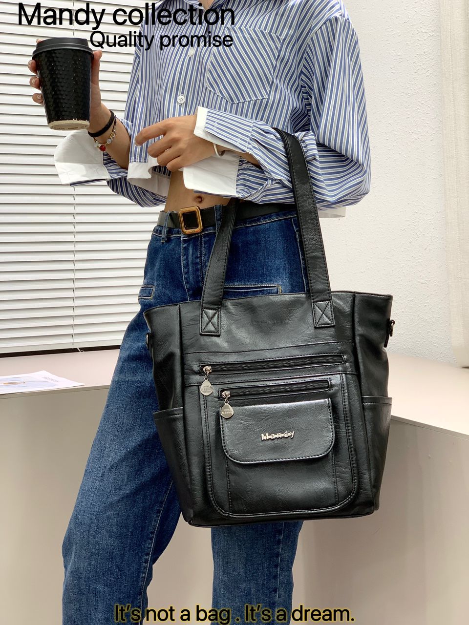 High Quality Classic Vintage Women Fashion Mandy Collections Ladies PU Leather Women Set Handbags (It is not a bag it is a dream)