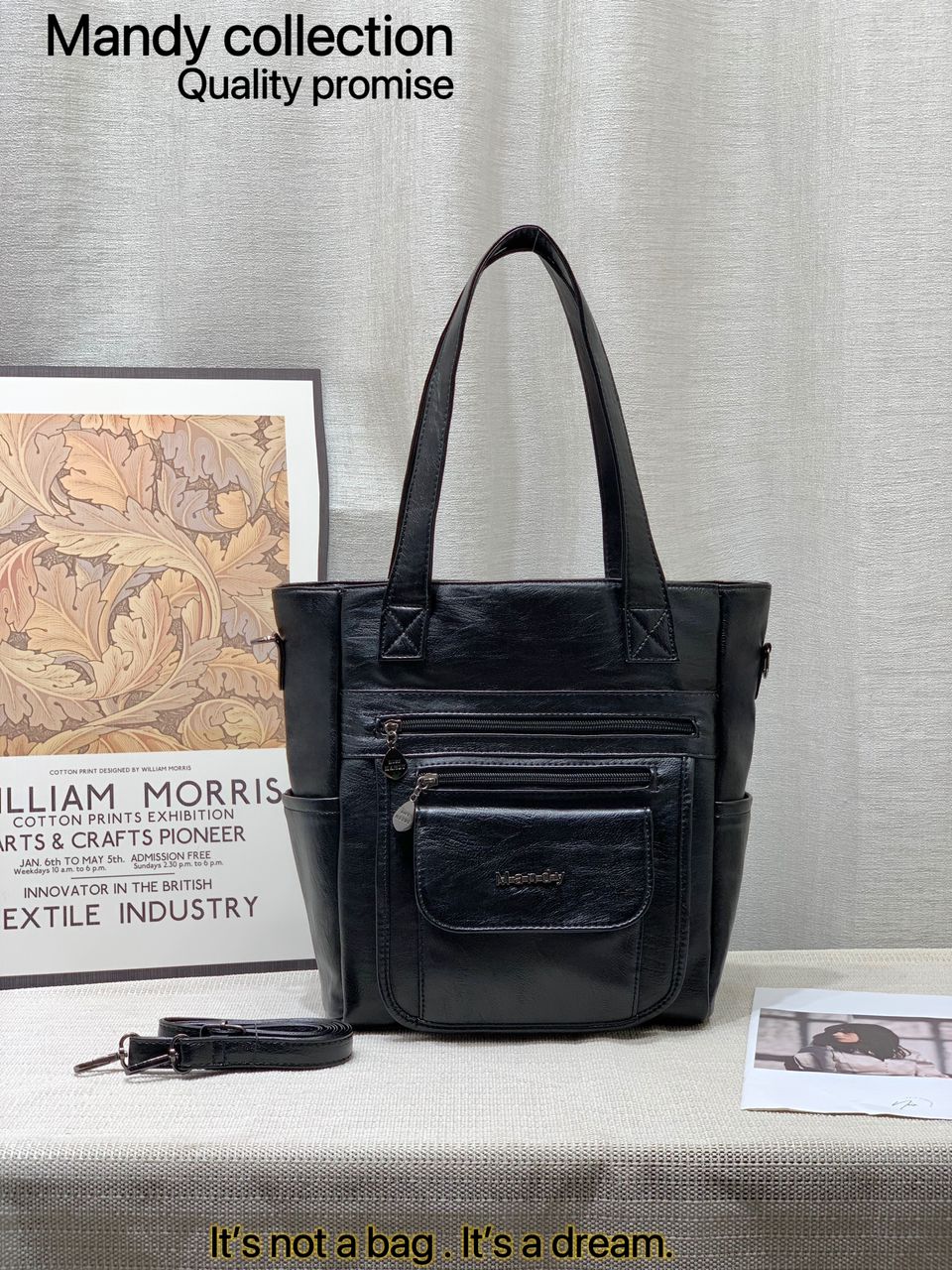 High Quality Classic Vintage Women Fashion Mandy Collections Ladies PU Leather Women Set Handbags (It is not a bag it is a dream)