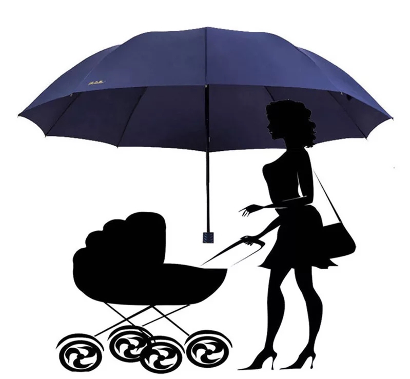 Folding Umbrellas Windproof Travel Umbrellas for Rain - Covers 2/3 people when fully opened, Lightweight, Strong, Compact with for Men & Women