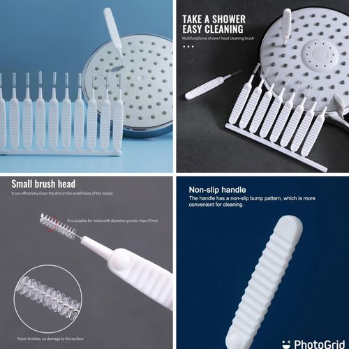 Shower Head Cleaning Brush, Anti-Clogging Cleaning Brush 10 PCS, Shower  Nozzle Cleaning Brush Multifunctional Hole Cleaning Brush for Pore Small