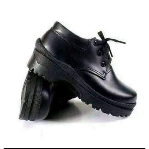 Fashion Back To School Leather Black Official School Shoes