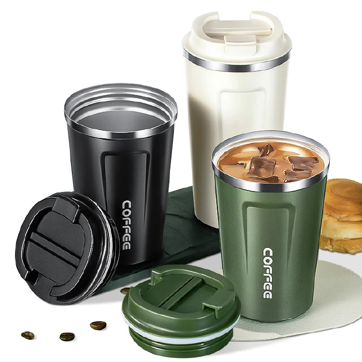 Stainless Steel Coffee Cup 380ML Thermos Mug Leak-Proof Thermos Travel Thermal Vacuum Flask Insulated Cup Water Bottle