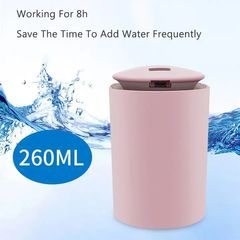 260ML Mini Air Humidifier Essential Oil Diffuser For Travel Home Car USB Mist Maker With LED Night Lamp FreeShip Car Electronic Pink one size