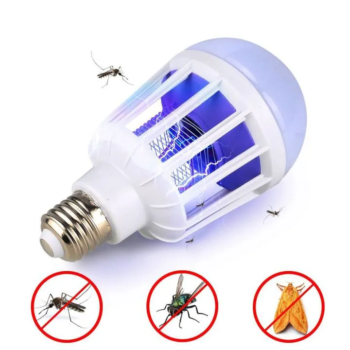Home Light Electronic Anti-Mosquito Bulb LED Lamp Zapper Insect Killer Mosquito Killer Fly Killer white A-15.5*7.5*7.5cm 15w