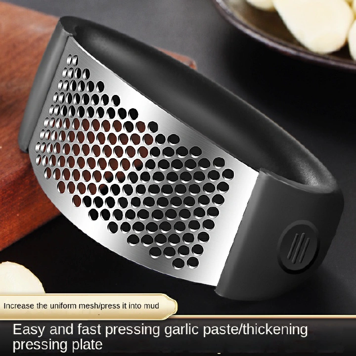 1 Pack Garlic Crusher Garlic Crusher Manual Ring Black Vegetable Cutter Kitchen Vegetable And Fruit Gadgets