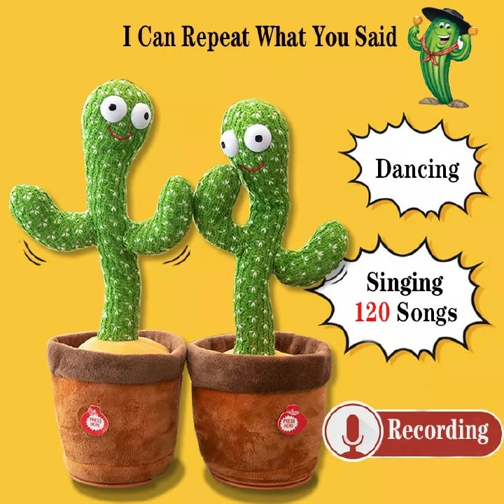 120 Songs Electric Cactus Dancing Cactus Twist Cactus Twist Singing Dance Birthday Gift Dancing Talking Recordin Christmas Gift Holiday Gift
