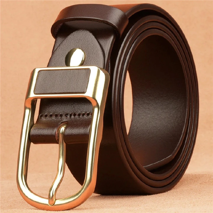 Vintage pin buckle belt Fashion men's business casual dress pants denim belt