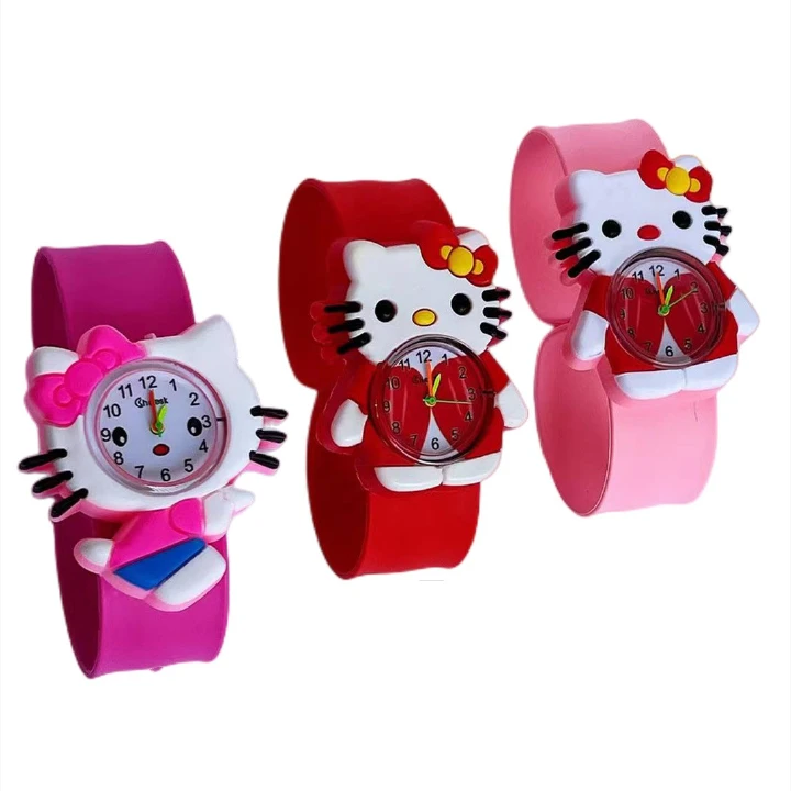 Cartoon, anime, children's watches, kindergarten elementary school students' snap circle electronic watches，Please provide color and style for a separate order