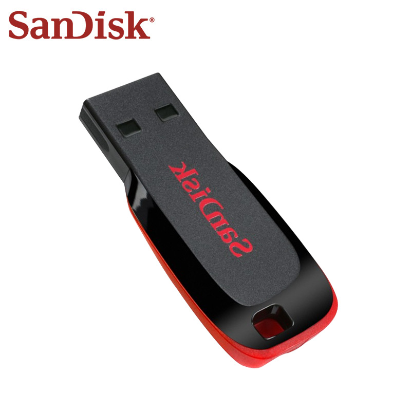 Original SanDisk Cruzer Blade USB Flash Drive USB CZ50 Pen Drive 16GB 32GB 64GB 128GB Support Official Verification