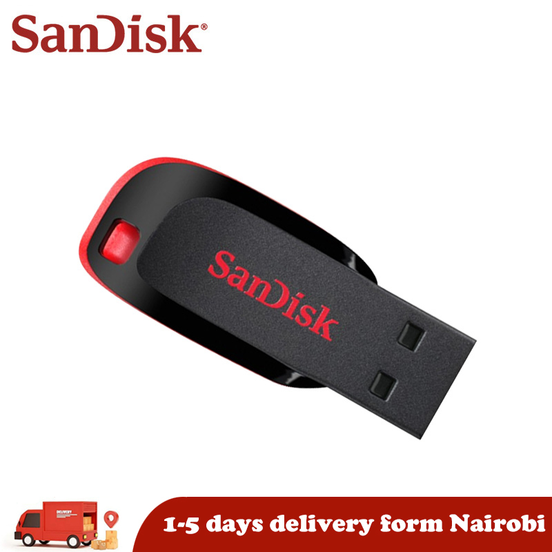 Original SanDisk Cruzer Blade USB Flash Drive USB CZ50 Pen Drive 16GB 32GB 64GB 128GB Support Official Verification