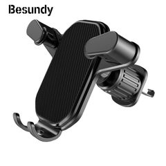 Universal Car Phone Holder GPS Mount with Hook Air Vent Clip Mount 360° Rotation Gravity Car Phone Holder Stand Air Vent Hook Phone Mount Black strong and stable