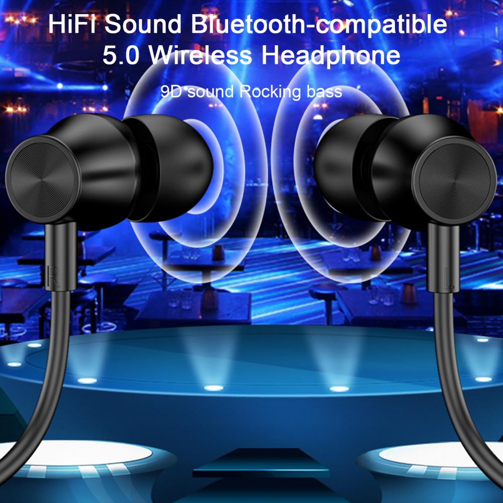 【Besundy】Wireless Bluetooth Stylish Sports Earphone Neckband Mount Type-C Fast Charge Neck Mount Headset  Game Playing Bluetooth-compatible 5.0 Subwoofer Gaming Earphone