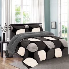 Luxurious Woolen Heavy Soft  Comfortable Duvets only (1pc) Does not come with a Bedsheet nor  Cases Gray , circular pattern 5*6