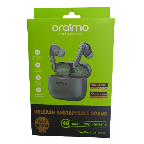 Oraimo Freepods Lite- OTW -330 40-hour Playtime Havy-bass True Wireless ...