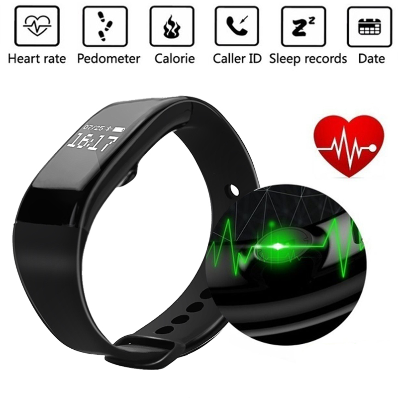 Bluetooth Smartwatch Heart Rate Smart  Wristband Bracelet Activity Tracker Fitness for IOS Android