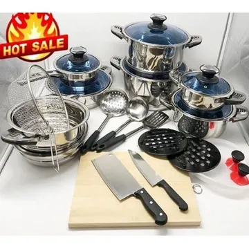 Marwa German Quality 30pcs Stainless Heavy Duty Cookware Set Pots Sufurias  @ Best Price Online