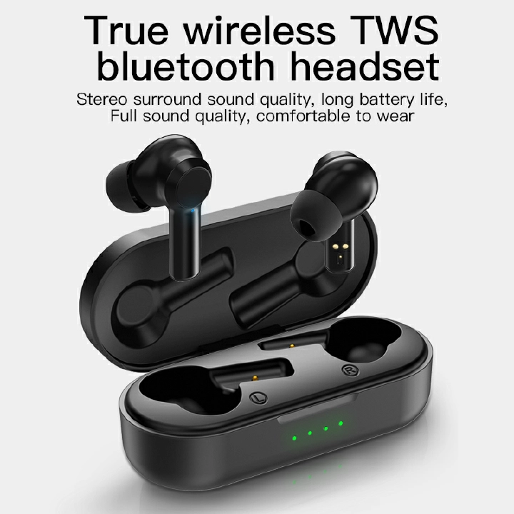 Lune Goose Wireless Bluetooth Headset Tws 5.0 Binaural In-ear Stereo Hifi Sports Earphones Heavy Bass earbuds with Mic touch Mini and a charging compartment Long endurance high end