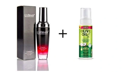 Luodais Classic Human Hair Wig/ Weave Repair Serum+1pc Pc ORS Wrap Oconut Oil Setting Mousse