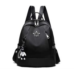 2023 New Women's Bag Backpack Black