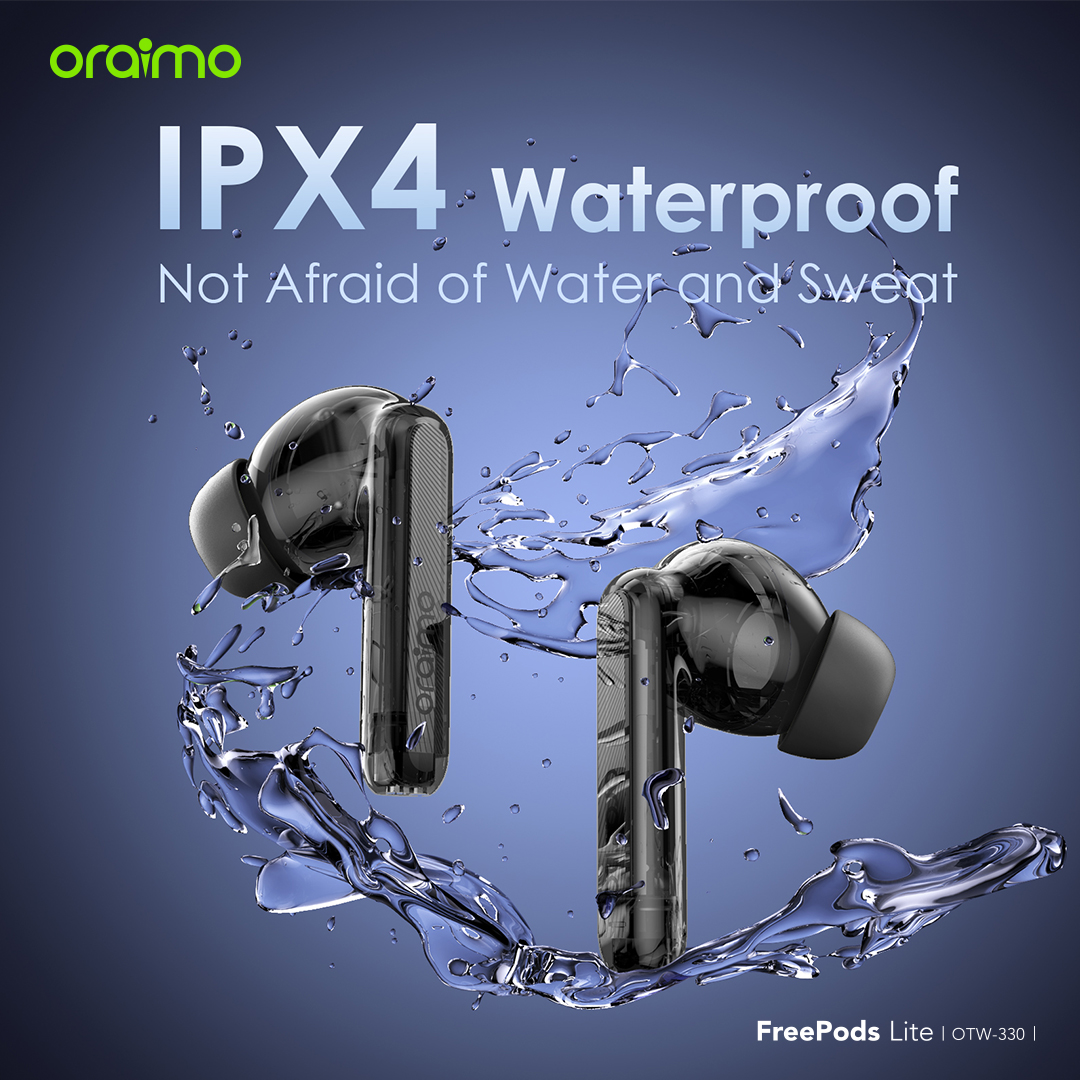 {NEW YEAR SALE} Oraimo FreePods Lite MODEL OTW-330  ENC 40-hour Playtime Havybass True Wireless Earbuds With APP control  Bluetooth earphone