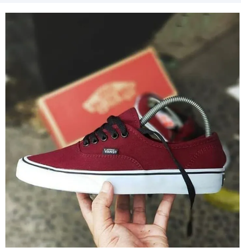 Vans authentic hotsell merah maroon