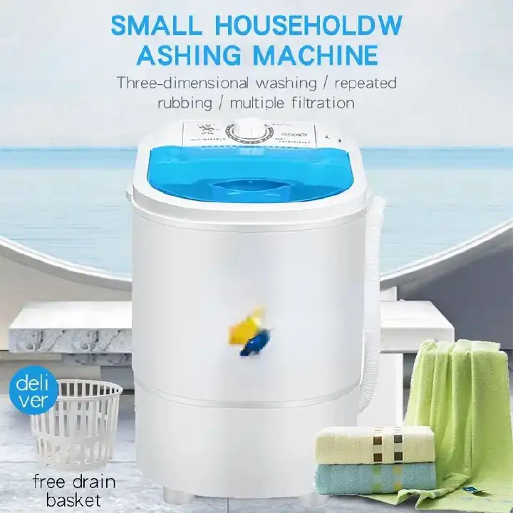 Portable mini washing machine Lightweight, compact and made of durable material Save space and  energy, its power and water consumption is limited.The built-in rotation function washes clothes en shoe