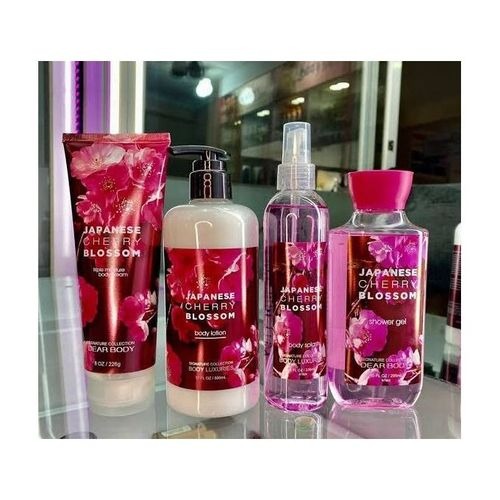 [OFFER] 4 Pack My Dear Body Japanese Cherry Blossom Contains Shower Gel, Body Splash, Body Cream and Body Lotion Sweet Fresh Scent Keep Fresh Body Washes 4 in 1 Signature Collection Body Luxuries Set