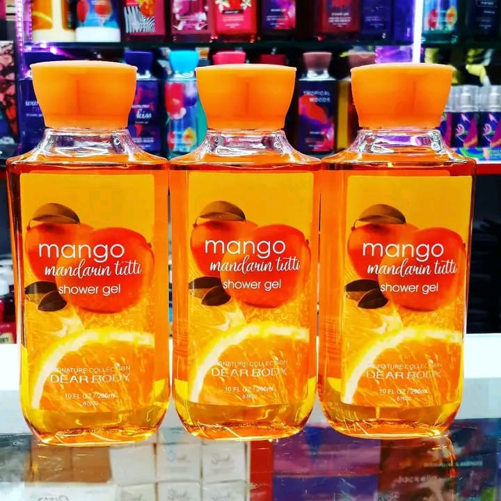 4 Pack My Dear Body Mango Mandarin Tutti Shower Gel, Body Splash, Body Cream and Body Lotion Sweet Fresh Scent Keep Fresh Revitalize and Smoothen Skin Care Body Care Signature Collection Body Luxuries