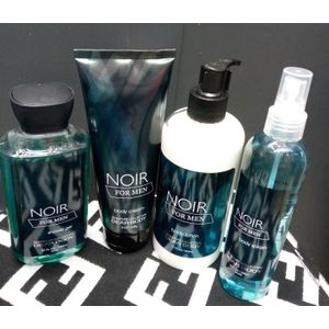 4 Pack Dear Body Noir For Men Lotion, Shower Gel ,Body Splash & Cream Sweet Fresh Scent Keep Fresh Shower Gel Body Lotion Skin Care Signature Collection Body Luxuries