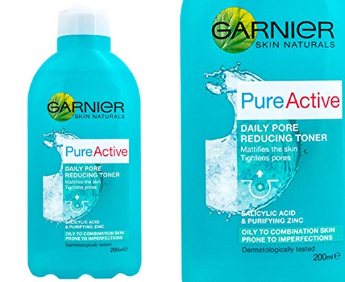 Garnier Pure Active Daily Pore Reducing Toner Oily To Combination Skin 200ml Face Toner Garnier Skin Care Beauty Skin Naturals Toners and Astringents Skin Care