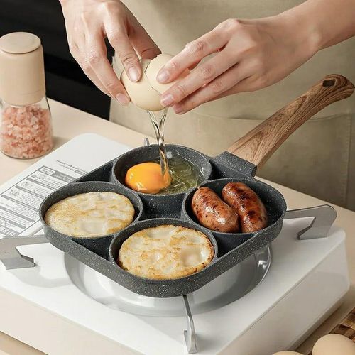 4-Hole Omelet Pan Frying Pot Thickened Nonstick Cooking Pan in 2023